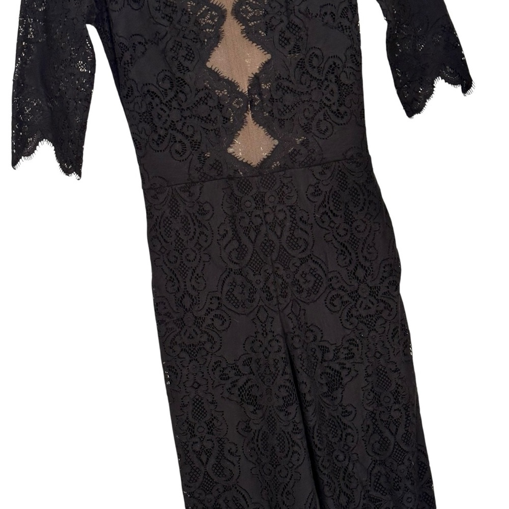 🔥 HOST PICK 🔥 For Love And Lemons Noir Black Lace Jumpsuit S - Picture 5 of 10